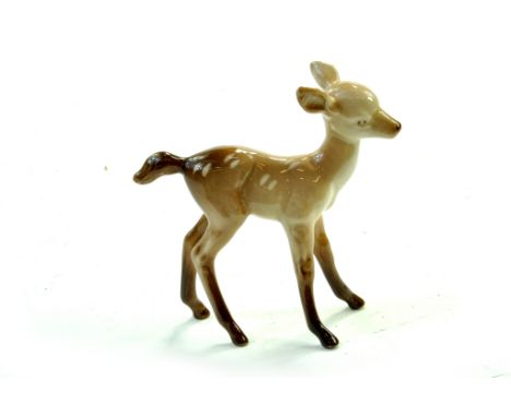 Beswick Fawn Model No 1000B Tail Down - 3 ½” – 8.9cm  -  Light Brown – Gloss - No faults.  Note: We are happy to provide addi