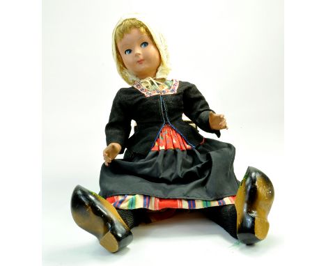 A large refined Dutch Doll, dressed beautifully and with wondeful clog footwear. Generally very good.  Note: We are happy to 