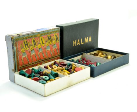 Vintage Game - Duo of Halma issues. Plenty of coloured pieces. No Boards.  Note: We are happy to provide additional images of