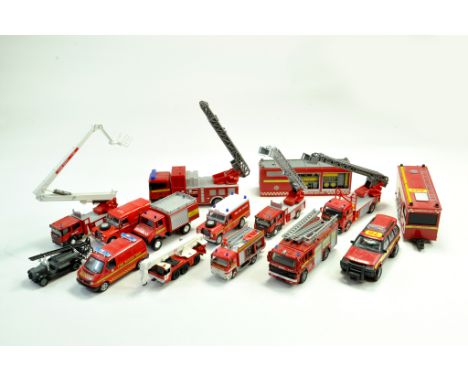 Group of mostly plastic issue Fire Engine Vehicles.  Note: We are happy to provide additional images of any lot. Please email