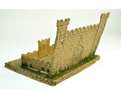 Vintage and scarce cardboard / composition type flat pack toy castle / fort. Well preserved hence good.  Note: We are happy t