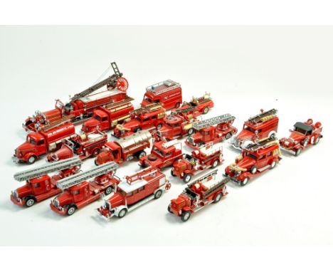 An impressive collection of diecast model fire engine vehicles. Matchbox Collectibles Series. Generally Good to very good, so