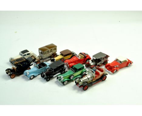 A misc selection of mainly 1/43 diecast cars, various makers including Chitty Chitty Bang Bang. Generally Good to Excellent. 
