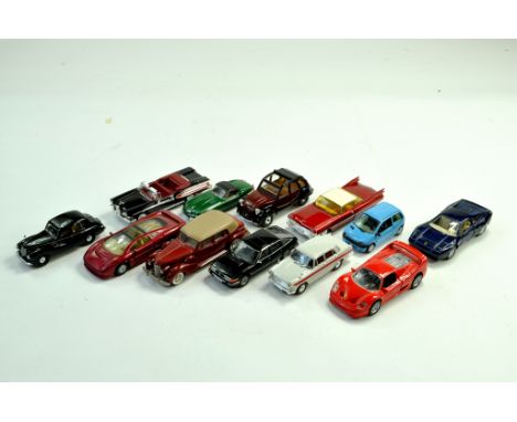 A misc selection of mainly 1/43 diecast cars, various makers. Generally Good to Excellent.  Note: We are happy to provide add