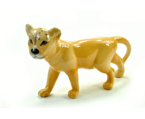 Beswick Lion Cub Facing Left Model No. 2908 - 4” – 10.1cm  -  Golden Brown  - Gloss - No faults. Note: We are happy to provid