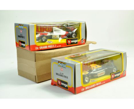 Burago 1/24 issues comprising Grand Prix f1 and Williams FW14. Excellent with boxes. Note: We are happy to provide additional