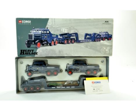 Corgi 1/50 diecast truck issue comprising Heavy Haulage No. 17701 Pickfords. Very Good to Excellent in Box. Note: We are happ