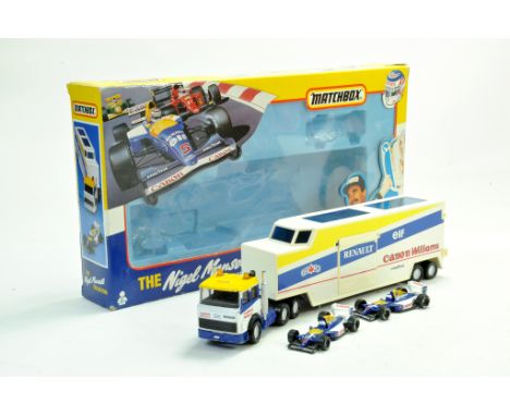 Matchbox Nigel Mansell Williams Renault Grandprix Set with two Cars. Complete. Generally very good in very good box. Note: We