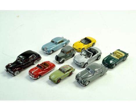 A misc selection of mainly 1/43 diecast cars, various makers including Rolls Royce. Generally Very Good to Excellent.  Note: 