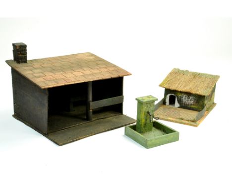 Various wooden farm buildings, Britains / Hugar.  Note: We are happy to provide additional images of any lot. Please email us