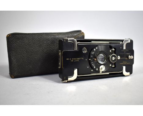 An Early 20th Century Folding Camera, No. 2 Z Ensignette Deluxe Made by Houghtons, London, Patent 1907 and Used by British Ar