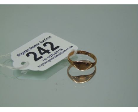 9 CT ROSE GOLD SIGNET RING 1.80 GRAMS