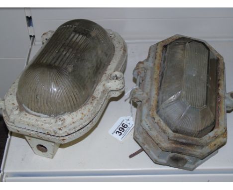 2 X BULKHEAD LIGHT FITTINGS