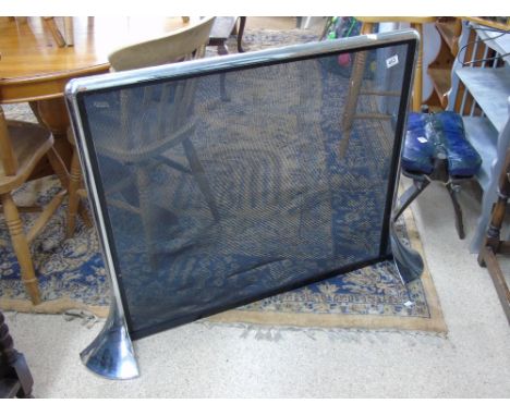 CHROME PLATED ART DECO STYLE FIREGUARD