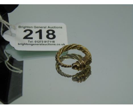 YELLOW METAL OUROBOROS RING
