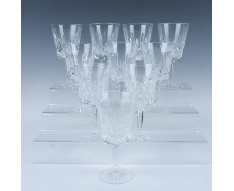 Beautiful clear crystal set in the Lismore pattern. Waterford acid backstamp. Issued: 20th centuryDimensions: 6.75''H x 3.5''