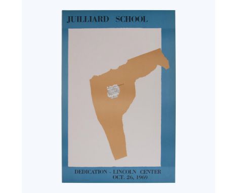 Large original offset color lithograph poster by American artist Robert Motherwell who was commissioned by the Lincoln Center