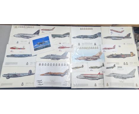 A collection of approx 50 'Squardron Prints' productions prints to include Sheckleton, The RAF Jaguar Force 1974-2007, Phanto