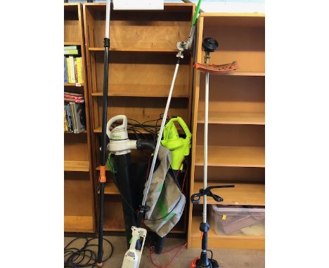 Collection of Garden tools, hedge trimmers, leaf blowers etc