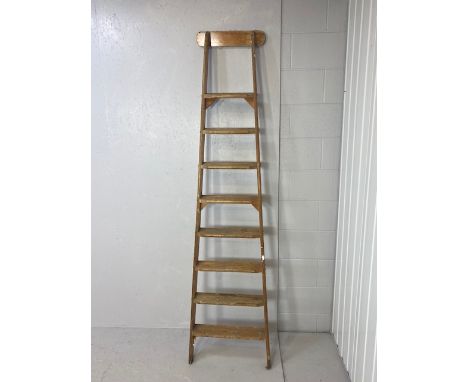 Vintage Library Ladder approx 225cm tall