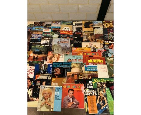 Vintage vinyl  records, collection of 100 LPs relating to Country music and individual artists, to include  Tex Ritter, Count
