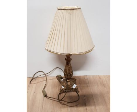 MODERN ORNATE TABLE LAMP AND CREAM SHADE