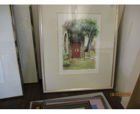COLOURED LITHOGRAPH SIGNED IN PENCIL BY DEIRDRE MORGAN