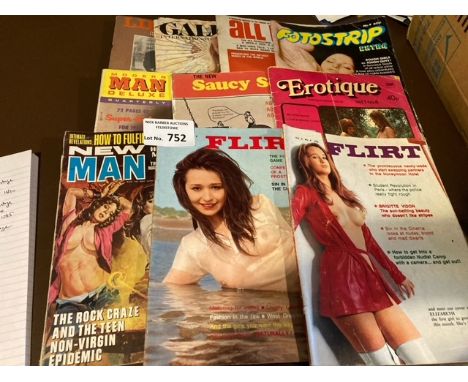 Collectables : Adult Glamour magazines vintage lot 1960s/70s inc Allman, Fotostrip some US issues (10) 