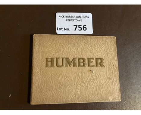 Ephemera : Vintage Car Brochure - 'Humber' rare and great condition small rectangular booklet - 32 pages colour images 1920s