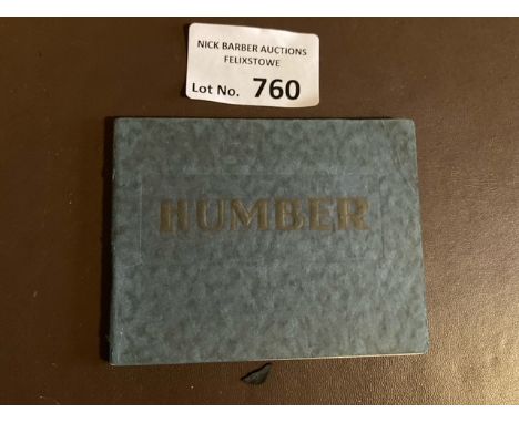 Ephemera : Vintage Car Brochure - 'Humber' 1931 48 page small catalogue inc colour pictures - super items
