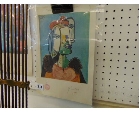 A Picasso gallery print proof, Marie Theresa Walter, 1927, 20 x 39cm