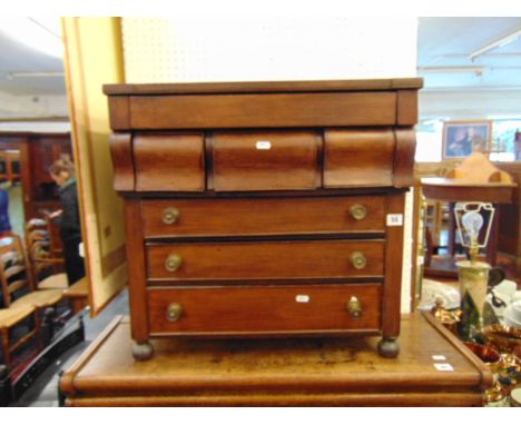 A miniature Scotch chest of drawers