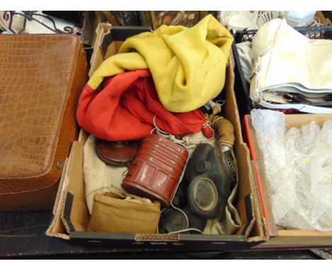 A Belguim flag and other vintage items