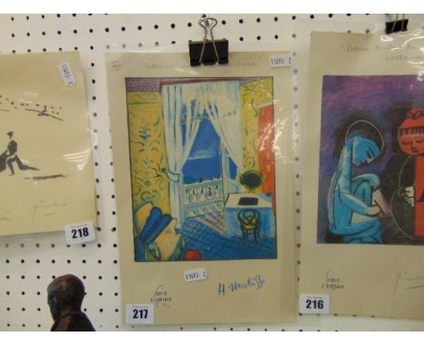 A Matisse proof print, signed