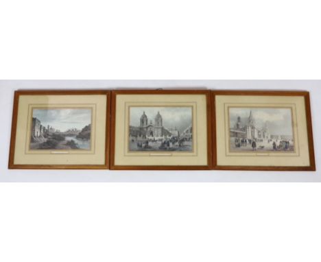 After Theodore Auguste Fisquet (1813-1890)  (lithography by Louis Pierre Alphonse Birchebois (1801-1850))Three views in Lima,