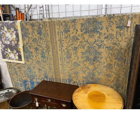 A French floral tapestry panel, approx. 240 x 240cm, together with a later tapestry panel