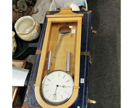 MODERN OAK WALL CLOCK
