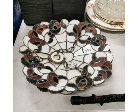 PAIR OF TIFFANY STYLE CEILING LIGHT SHADES