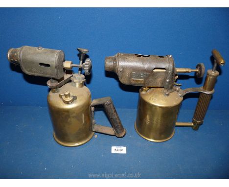 A collectable Sievert 1 litre capacity Brass Blow lamp manufactured in Sweden by "Max Sievert, Stockholm" - "The highest poss