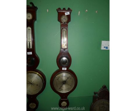 A Banjo Barometer by H. Carr, 42 Oakfield Road, 36'' long, a/f