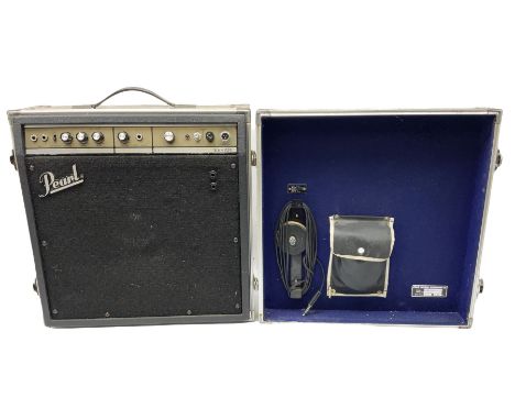 Pearl Musical Instruments Limited SS-101 amplifier No.7091 with integral flight case 48cm square