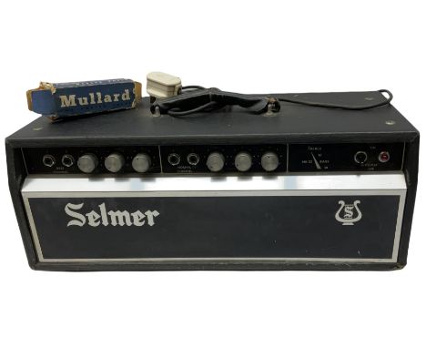 1960s Selmer Treble 'N' Bass 50watt Mk.III professional guitar amplifier, serial no.56866, with cover, L52cm