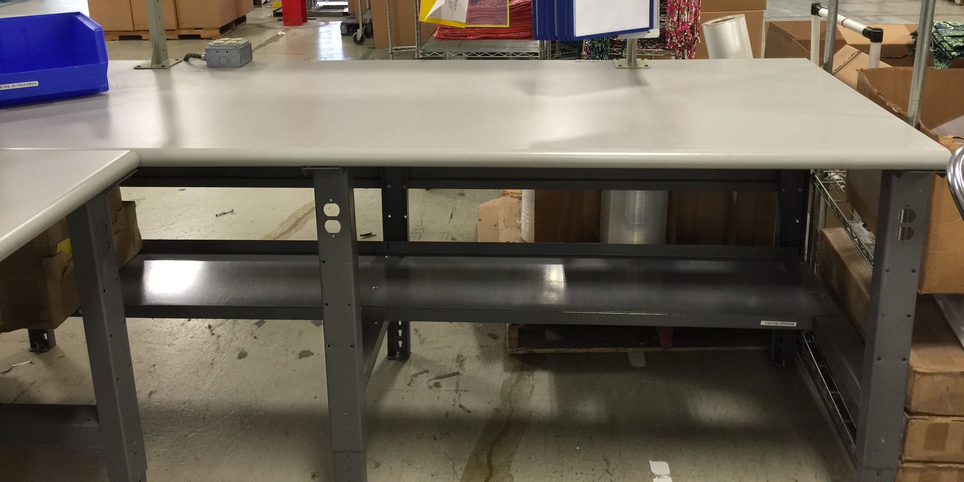 (2) ULINE WORK TABLES