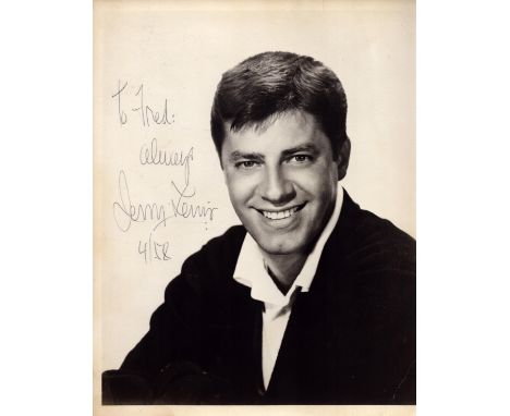 Jerry Lewis signed 10x8 inch vintage black and white photo. Dedicated. TV/Film, Entertainment autograph. Good condition . All