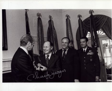 Chuck Yeager signed 10x8 inch vintage black and white photo. Good condition . All autographs come with a Certificate of Authe