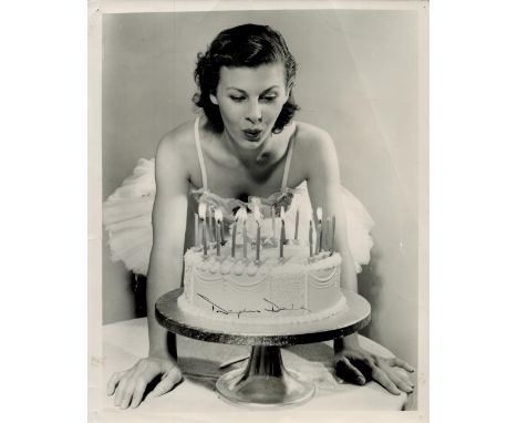 Daphne Dale signed vintage 10x8 press photo. Fair condition Est. Good condition . All autographs come with a Certificate of A