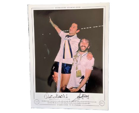 Football, Osvaldo Ardiles and Ricky Villa signed 16x12 colour photograph shows the pair celebrating Tottenham Hotspurs FA Cup