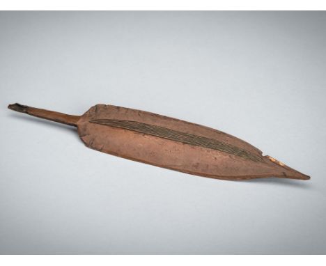 A COPPER 'FEATHER' SPEARHEAD, LURISTAN, C. 11TH-8TH CENTURY BC  Iran, circa 11th-8th Century B.C. Finely worked, the thin fea