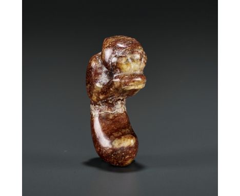 A JADE 'SQUIRREL' PENDANT, NEOLITHIC PERIODChina, Neolithic period, possibly Hongshan culture, c. 4700-2900 BC. Boldly carved