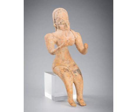 A POTTERY FIGURE OF A FEMALE DEITY, INDUS VALLEY CIVILIZATION, CIRCA 3000-2000 BCIndus Valley, Pakistan. Modelled as a woman 